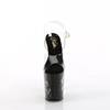 Pleaser - FLAMINGO808NLTG Sandale à bride à la cheville, Pole dance chaussures - Noir/Transparent Product image